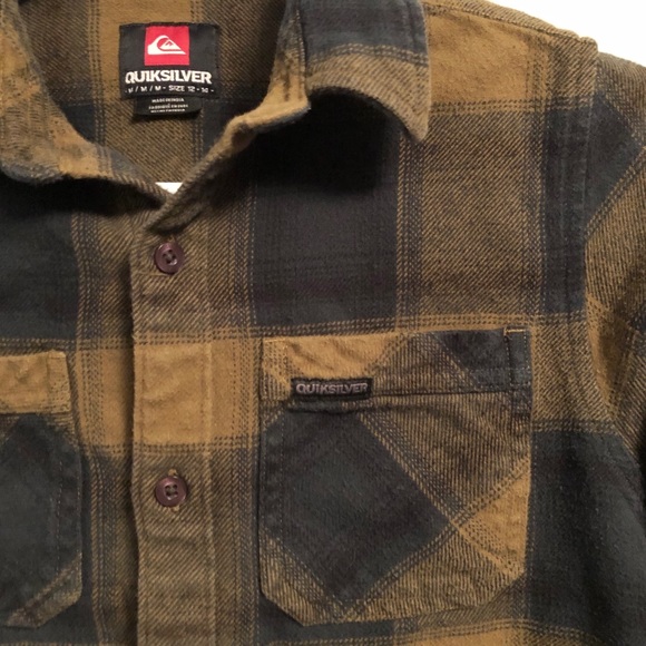 Boy’s Quiksilver flannel button up shirt - Picture 3 of 6